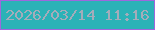 文字の大きさ：3、枠の色：9e67dd、背景の色：2bb2b7、文字の色：a4acba 無料ブログパーツのブログ時計