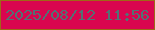文字の大きさ：2、枠の色：9e6817、背景の色：d9064f、文字の色：527274 無料ブログパーツのブログ時計