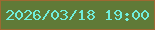 文字の大きさ：2、枠の色：9e6831、背景の色：607a37、文字の色：70eedc 無料ブログパーツのブログ時計