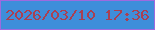 文字の大きさ：1、枠の色：9e6adf、背景の色：3e8eda、文字の色：a94051 無料ブログパーツのブログ時計