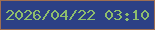 文字の大きさ：2、枠の色：9e6e52、背景の色：2c4085、文字の色：8ebd6d 無料ブログパーツのブログ時計