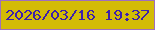 文字の大きさ：2、枠の色：9e6fbe、背景の色：d3bc06、文字の色：3c20ab 無料ブログパーツのブログ時計