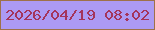 文字の大きさ：4、枠の色：9e7149、背景の色：ac9af4、文字の色：a4345c 無料ブログパーツのブログ時計