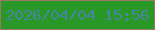 文字の大きさ：4、枠の色：9e7665、背景の色：289827、文字の色：4984a2 無料ブログパーツのブログ時計