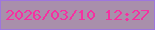 文字の大きさ：4、枠の色：9e76dd、背景の色：a98fab、文字の色：f530a1 無料ブログパーツのブログ時計