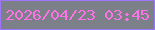 文字の大きさ：4、枠の色：9e76fe、背景の色：7c8089、文字の色：fd73e6 無料ブログパーツのブログ時計