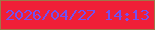 文字の大きさ：1、枠の色：9e7748、背景の色：f01f37、文字の色：7250f1 無料ブログパーツのブログ時計