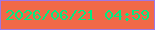 文字の大きさ：1、枠の色：9e77e4、背景の色：f16947、文字の色：01ec81 無料ブログパーツのブログ時計