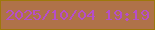 文字の大きさ：5、枠の色：9e780b、背景の色：af7249、文字の色：b64ec8 無料ブログパーツのブログ時計