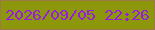 文字の大きさ：1、枠の色：9e7846、背景の色：8c970c、文字の色：981be4 無料ブログパーツのブログ時計