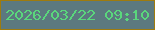 文字の大きさ：4、枠の色：9e7b0e、背景の色：5c797f、文字の色：5ad77c 無料ブログパーツのブログ時計