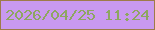 文字の大きさ：2、枠の色：9e7b49、背景の色：c999f0、文字の色：8ea660 無料ブログパーツのブログ時計