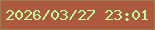文字の大きさ：4、枠の色：9e7b51、背景の色：ac593f、文字の色：b6ff99 無料ブログパーツのブログ時計