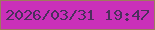 文字の大きさ：3、枠の色：9e7b5d、背景の色：ca30b9、文字の色：4b2f5d 無料ブログパーツのブログ時計