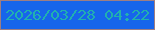 文字の大きさ：4、枠の色：9e7e83、背景の色：1765eb、文字の色：21b0af 無料ブログパーツのブログ時計