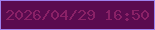 文字の大きさ：4、枠の色：9e81ee、背景の色：5a0b4f、文字の色：8a2167 無料ブログパーツのブログ時計