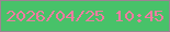 文字の大きさ：5、枠の色：9e8292、背景の色：48c269、文字の色：ef7ca1 無料ブログパーツのブログ時計