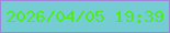 文字の大きさ：3、枠の色：9e85d8、背景の色：75ccd2、文字の色：4dec1d 無料ブログパーツのブログ時計