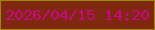 文字の大きさ：4、枠の色：9e8609、背景の色：7f270f、文字の色：cd0588 無料ブログパーツのブログ時計