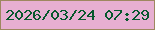 文字の大きさ：2、枠の色：9e8760、背景の色：e7afd2、文字の色：07582d 無料ブログパーツのブログ時計