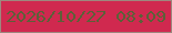 文字の大きさ：5、枠の色：9e877e、背景の色：d0294f、文字の色：5c6038 無料ブログパーツのブログ時計