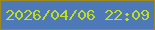 文字の大きさ：1、枠の色：9e891d、背景の色：4d79b9、文字の色：c1dc27 無料ブログパーツのブログ時計