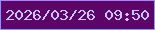 文字の大きさ：3、枠の色：9e8aff、背景の色：5d0469、文字の色：cdc5fd 無料ブログパーツのブログ時計
