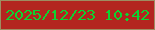 文字の大きさ：1、枠の色：9e8d61、背景の色：b3251f、文字の色：0dd331 無料ブログパーツのブログ時計