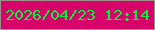 文字の大きさ：4、枠の色：9e8f88、背景の色：d8026b、文字の色：0cf13f 無料ブログパーツのブログ時計