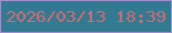 文字の大きさ：4、枠の色：9e8fca、背景の色：327a92、文字の色：d46a70 無料ブログパーツのブログ時計