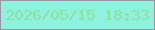 文字の大きさ：3、枠の色：9e93a2、背景の色：8ef2df、文字の色：8ee09d 無料ブログパーツのブログ時計