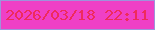 文字の大きさ：1、枠の色：9e93db、背景の色：ef40c6、文字の色：ef2a5d 無料ブログパーツのブログ時計