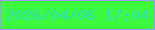 文字の大きさ：5、枠の色：9e98fe、背景の色：3cf93d、文字の色：2ae0b7 無料ブログパーツのブログ時計