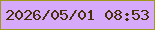 文字の大きさ：1、枠の色：9e9918、背景の色：d7a9fa、文字の色：492f06 無料ブログパーツのブログ時計