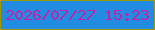 文字の大きさ：2、枠の色：9e9a07、背景の色：228be2、文字の色：bf24a8 無料ブログパーツのブログ時計