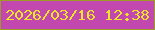 文字の大きさ：5、枠の色：9e9a26、背景の色：c247ae、文字の色：efe428 無料ブログパーツのブログ時計