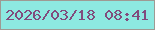 文字の大きさ：3、枠の色：9e9a93、背景の色：8de9e1、文字の色：814b7d 無料ブログパーツのブログ時計