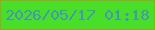 文字の大きさ：4、枠の色：9ea32c、背景の色：49df28、文字の色：4497b2 無料ブログパーツのブログ時計