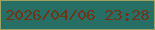 文字の大きさ：1、枠の色：9ea363、背景の色：276f65、文字の色：703414 無料ブログパーツのブログ時計