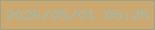 文字の大きさ：4、枠の色：9ea384、背景の色：cba870、文字の色：a6b7a6 無料ブログパーツのブログ時計