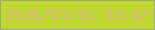 文字の大きさ：4、枠の色：9ea97a、背景の色：c0d82f、文字の色：dcb689 無料ブログパーツのブログ時計