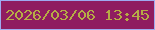 文字の大きさ：3、枠の色：9eaaf0、背景の色：8f1c60、文字の色：b6ab45 無料ブログパーツのブログ時計