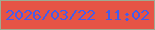 文字の大きさ：4、枠の色：9eab91、背景の色：e65445、文字の色：455cea 無料ブログパーツのブログ時計