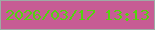 文字の大きさ：5、枠の色：9eaba5、背景の色：c75c94、文字の色：53d310 無料ブログパーツのブログ時計