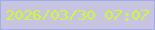 文字の大きさ：2、枠の色：9eade6、背景の色：c7c4e1、文字の色：d4fa2c 無料ブログパーツのブログ時計