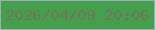 文字の大きさ：5、枠の色：9eaeb6、背景の色：45a04d、文字の色：70765a 無料ブログパーツのブログ時計