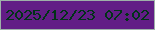 文字の大きさ：2、枠の色：9eb0a9、背景の色：621d86、文字の色：013318 無料ブログパーツのブログ時計