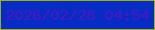 文字の大きさ：2、枠の色：9eb111、背景の色：062cc5、文字の色：4a17c2 無料ブログパーツのブログ時計