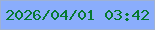 文字の大きさ：2、枠の色：9eb1d3、背景の色：8aadfc、文字の色：067931 無料ブログパーツのブログ時計
