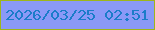 文字の大きさ：3、枠の色：9eb61a、背景の色：8a99f7、文字の色：1a7cc9 無料ブログパーツのブログ時計